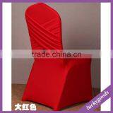 LGC037 Red Ruffled Universal Spandex Chair Cover thumbnail-1