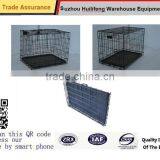 Black Wire Folding Suitcase Pet Dog Cat Crate Cage Collapsible Kennel w/ Tray thumbnail-1