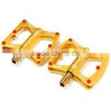 2Pcs Kactus KTPD - 09 Bike MTB Flat Pedals Gold-plating Titanium Spindle CNC 3 Bearings Footrest Ultralight Non-slip Bike Pedals thumbnail-3