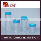 Machine Made Glass Jar With Plastic Screw Top Lid thumbnail-3