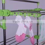Hanging Clothes Drying Hanger Laundry Rack With Storage Shelf thumbnail-3