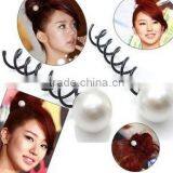 Personalized Hairpin Black Hair Stick Vintage Pearl Spiral Hairpin thumbnail-3