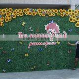 EST 2636-08 Artificial Indoor Decoration Sun Flower Arrangement Milan Grass Green Wall thumbnail-1