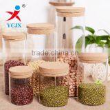 Straight Clear Borosilicate Glass Cork Jar thumbnail-1