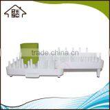 NBRSC Adjustable Plastic Dish Plate Drying Rack Kitchen Drainer Draining Holder Storage Tray thumbnail-5