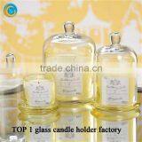 Golden Round Bell Jars Candleholder