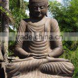 China Factory Supply Religious Fengshui Marble Meditating Buddha Lava Stone Statues
