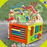 Wholesale Wooden Multifunctional String Beads Toy,lovely Kid Cubic Bead Toy,Educational Cubic Bead Toy for Baby W11B061 thumbnail-6