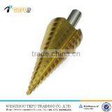 Striaght Flute Tin Coated 4-32mm HSS Step Drill Set thumbnail-1