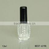12 ml Unique Empty Nail Polish Bottle Glass With Cap and Brush thumbnail-1