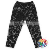 Factory Wholesale Icing Pants Adorable Baby Black Long Pants Toddler Infant Girls Sequin Pants