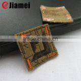 Sewn on Debossed Colorful Embroidery Patch Leather Badge for Bag