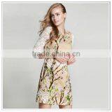Customized 2014 Top Quality New Design Digital Printing Traditional 100% Silk Dresses thumbnail-1