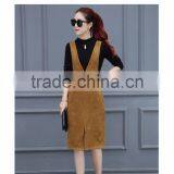 2016 Manufacturer Autumn-wear Fashionable 100% Cotton Ladies Dress With Strap thumbnail-1