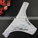 Stock Women Sey Fashion Diamond Ice Silk Underwear Women Transparent Taste Temptation t Pants Lace Low Waist Transparent Panties thumbnail-1