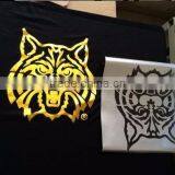 High Quality Gold Hot Stamping Foil Custom Heat Transfer Design Iron On T-shirts thumbnail-3