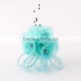 High Quality Girls Flower Fabric Brooch for Hair or Cloth Decoration,handmade Candy Lace Corsage Flower Brooches thumbnail-5