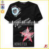 High Quality 100 Cotton Plain Dyed Print Short Sleeve Balck T Shirts In Bulk For Mens thumbnail-1