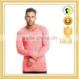 Compression Long Sleeve Gym t Shirt With Scoop Neck thumbnail-1