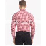 New Men Office Cotton Casual Lapel Plaids Shirt for Men thumbnail-3