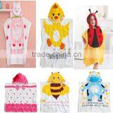 Super Soft 100% Cotton Kids Cartoon Poncho Towel thumbnail-2
