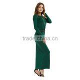 Vintage Vestidos Dresses Women Lady Full Sleeve Solid Maxi Dresses Long thumbnail-2