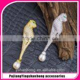 Egypt Panther Natural Pearl Brooches Micro Inlay Zircon High-grade Corsage, Creative Jewelry Wholesale Shawl Buckle thumbnail-1