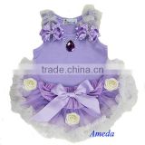 Baby Lavender Cream Pettiskirt Sofia Princess Tank Top Party Dress Costume 3-12M