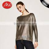 Women's Metallic Yarn Mondren Knitting Loose Sweater With High Quality thumbnail-1