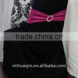 Black Poly Jersey Banquet Chair Cover and Lycra Spandex Chair Bow
