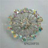 Vintage Rhinestone Bling Crystal Flower Brooch Pin