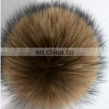 fashion factory direct wholesale price big size raccoon fur ball/pompoms for hat and decoration