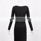 Punk Rave Gothic Fetish Black Slim Dress With Mesh Sleeves Q-215 thumbnail-3
