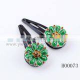 fashion alloy round vintage alloy flower hair clip hair clip wholesale