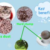 Hard clump and odor control tofu cat litter--peach scent