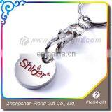 Round Metal Trolley Coin Keychain With Custom Logo thumbnail-2