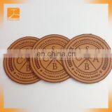 Custom Brand Logo Label Black Imprint 3D Rivet Pyramid Modern Style Leather Label Customized Silk Printing Logo for Jeans Jacket thumbnail-2