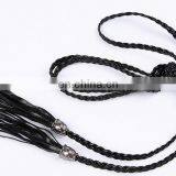 High Quality Beaded Tassel Waist Belt Wiht Artistic Leather Weave Belt thumbnail-5