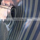 220gsm waterproof blue white stripe color PE tarpaulin for truck cover
