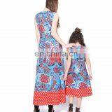 2019 Summer The Parent-child Attire Floral Print Sleeveless Long Dress With Splicing Bottom (this Link for Girls,1-12years) thumbnail-4