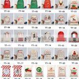 2020 Christmas Gift Bags Large Organic Heavy Canvas Bag Santa Sack Drawstring Bag With Reindeers Santa Claus Sack Bags for Kids thumbnail-4