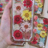Golden Edge Epoxy Phone Case Flower Phone Case Floral Mobile Cover thumbnail-4