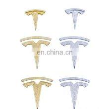 Car Sticker Badge Decals For Tesla Model 3/S Rear Trunk Emblem Car Crystal Diamond Decal Decorative Accessories thumbnail-1