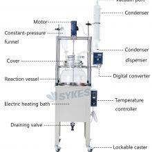 100L Electric Heating Bath Sinlge Layer Glass Reactor Price thumbnail-2