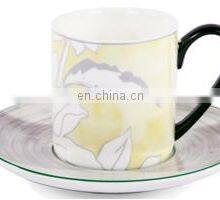Bucolic Style Yellow Leaves Ceramic Coffee Mug Tea Cup Dinner Plate Ceramic Cup For Porcelain Tableware Set thumbnail-4