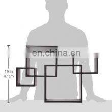 Decorative Wall Mounted Shelf 4 Cube Intersecting Floating Square Shelves Home Decor Furniture thumbnail-4
