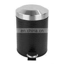 Commercial Kitchen Pedal Bin 5 Liters Garbage Can Black Modern Housewares Pedal Bin for Home and Hotel