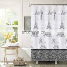 Custom Eco-friendly Disposable Printed Peva Bath Shower Curtain thumbnail-1