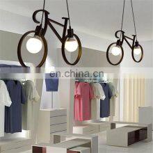 Iron Bicycle Pendant Light For Living Room Restaurant Kitchen Hanging LED Lamps Light thumbnail-3
