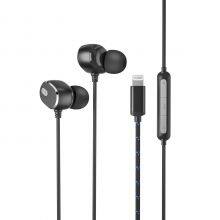 Metal Mfi Certified Lighting Earbuds In-ear Headphone Stereo Wired Earphone for Iphone 7 8 x